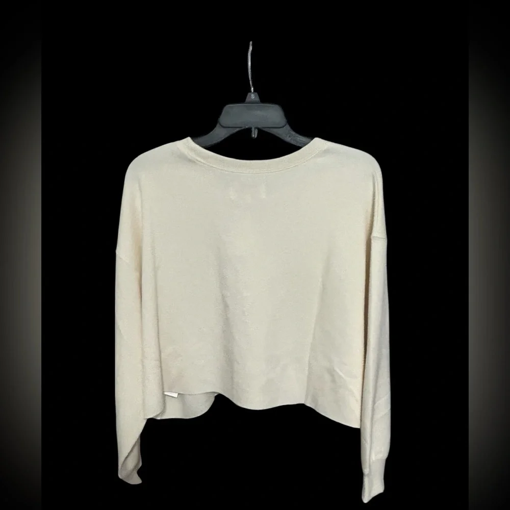 Cream Star Embellished Women's Sweater Simply Southern Size Small